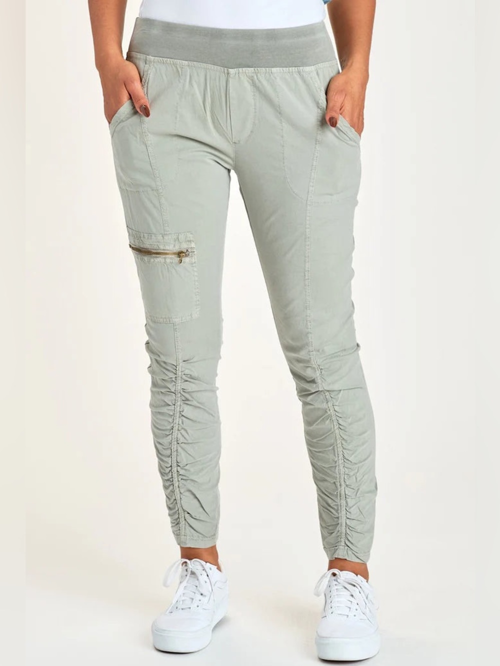 XCVI Wearables NWT Malanda Pant Stretch Poplin Pale Green Size Small *Flawed
